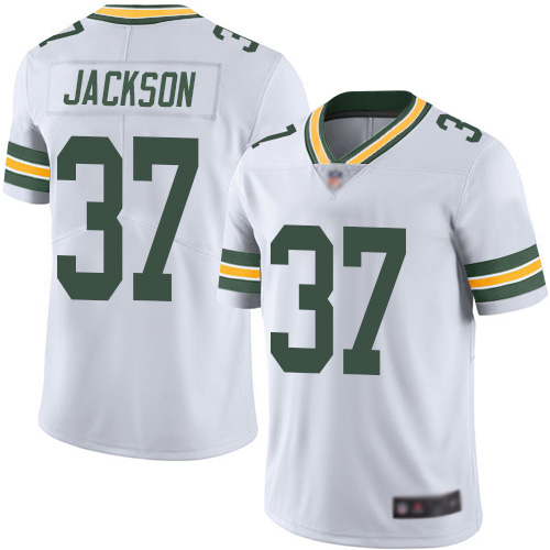 Green Bay Packers Limited White Men #37 Jackson Josh Road Jersey Nike NFL Vapor Untouchable->youth nfl jersey->Youth Jersey